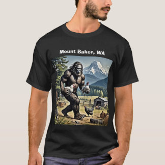 Bigfoot Stealing Chickens T Shirt