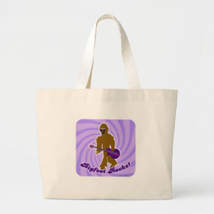 Bigfoot Sten Funny Sasquatch Rocker Tecknad Jumbo Tygkasse