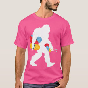 Bigfoot Stickning Sy Nålarbetare Sasquatch Stickar T Shirt