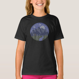 Bigfoot Stjärnklar Nattpromenad | Kryptid Folkkons T Shirt
