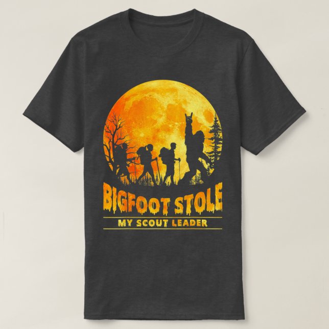 Bigfoot Stock min scout-ledare som gömmer Hallowee T Shirt (Design framsida)