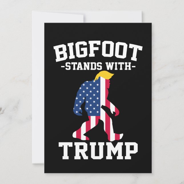 Bigfoot Stöder Trump 2024 Val Inbjudningar (Framsida)