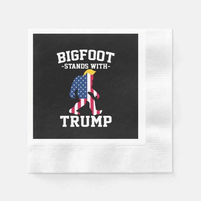 Bigfoot Stöder Trump 2024 Valet Pappersservett (Framsidan)