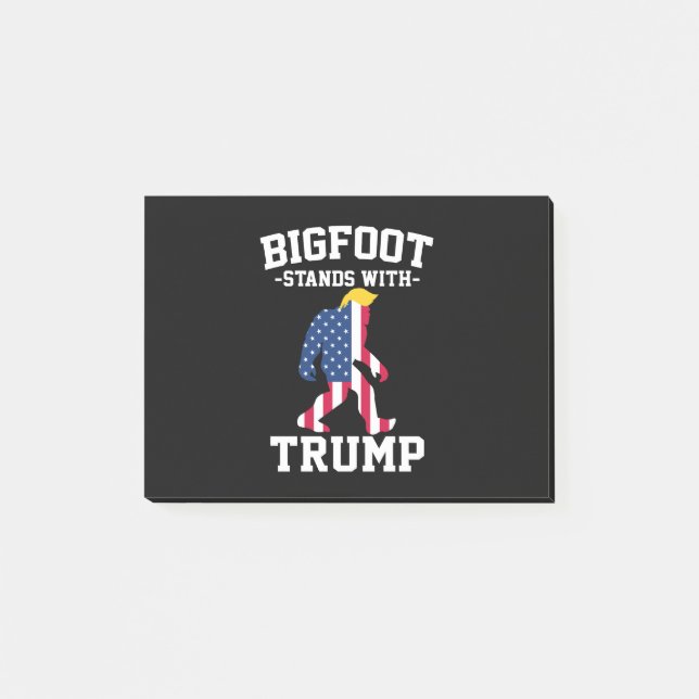 Bigfoot Stöder Trump 2024 Valet Post-it Block (Framsida)
