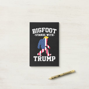 Bigfoot Stöder Trump 2024 Valet Post-it Block