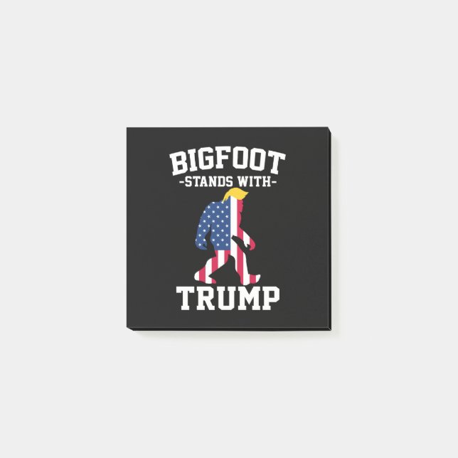 Bigfoot Stöder Trump 2024 Valet Post-it Block (Framsida)