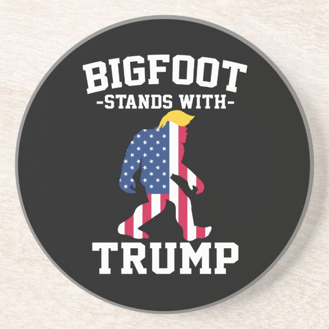 Bigfoot Stöder Trump 2024 Valet Underlägg (Framsidan)