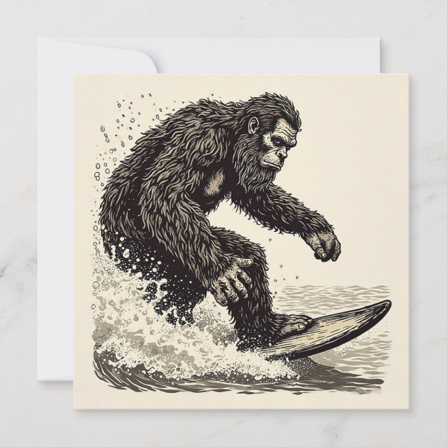 Bigfoot Surfing Inbjudningar (Framsida)