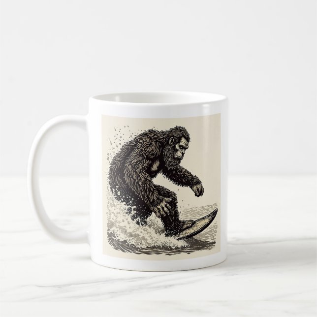 Bigfoot Surfing Kaffemugg (Vänster)