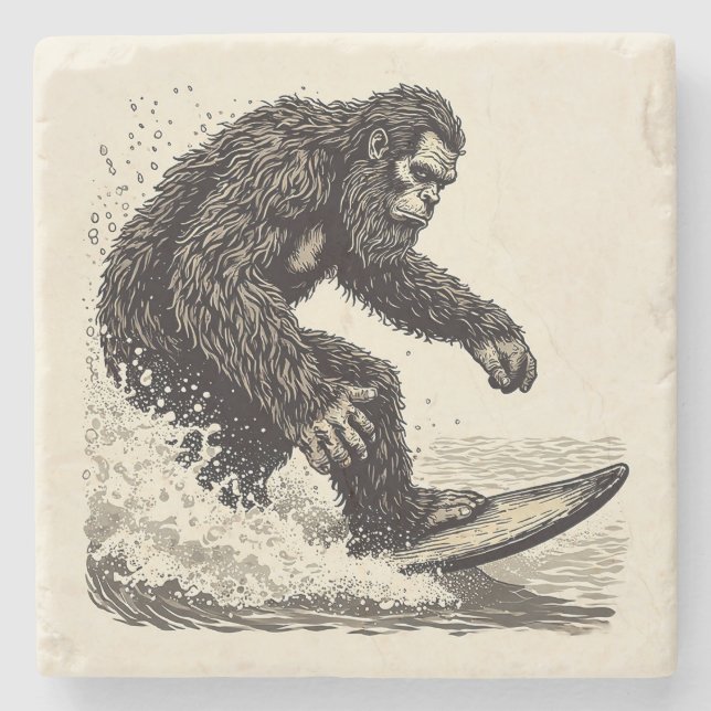 Bigfoot Surfing Stenunderlägg (Framsidan)