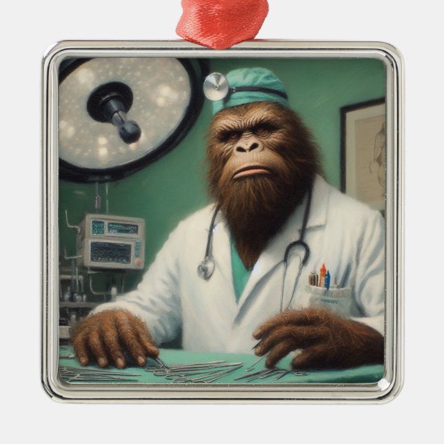 Bigfoot Surgeon Julgransprydnad Metall (Framsidan)
