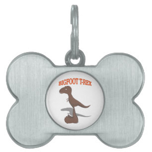 Bigfoot T-Rex Teckning ID-bricka Husdjur