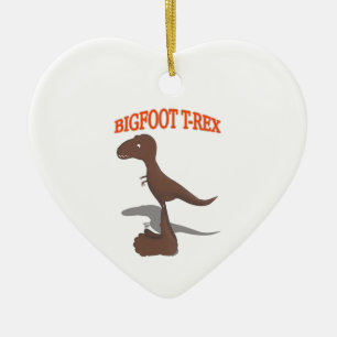 Bigfoot T-Rex Teckning Julgransprydnad Keramik