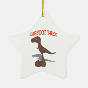 Bigfoot T-Rex Teckning Julgransprydnad Keramik