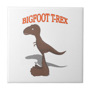 Bigfoot T-Rex Teckning Kakelplatta