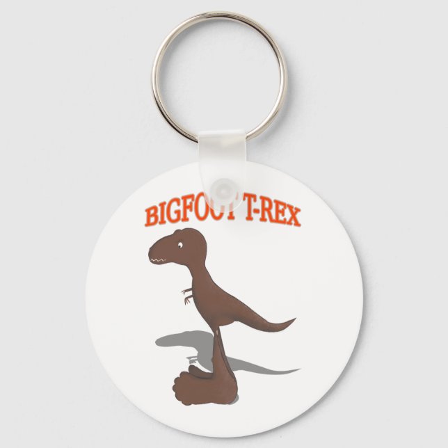 Bigfoot T-Rex Teckning Nyckelring (Framsida)