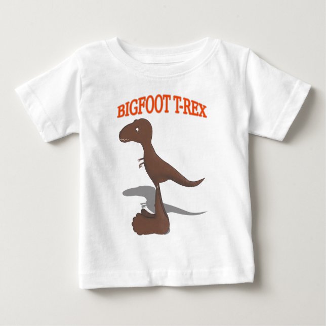 Bigfoot T-Rex Teckning Tee Shirt (Framsida)