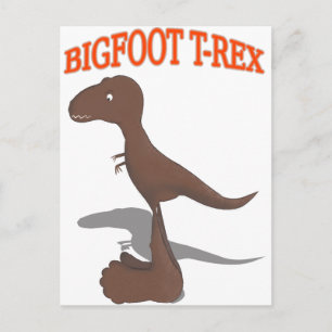 Bigfoot T-Rex Teckning Vykort