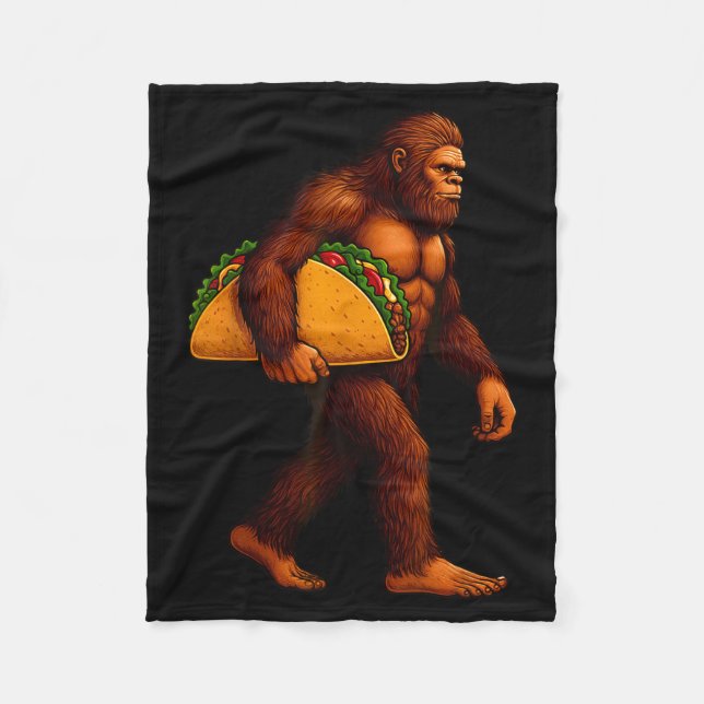 Bigfoot Taco Sasquatch Walking Taco Funny Shirt Me Fleecefilt (Framsidan)