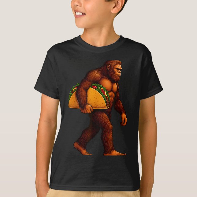 Bigfoot Taco Sasquatch Walking Taco Funny Shirt Me T Shirt (Framsida)