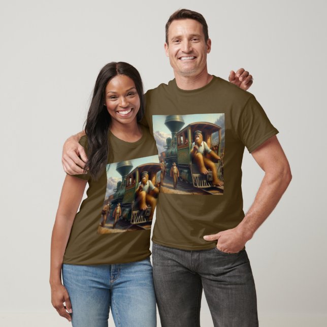 Bigfoot Tåg Ingenjör T Shirt (Unisex)
