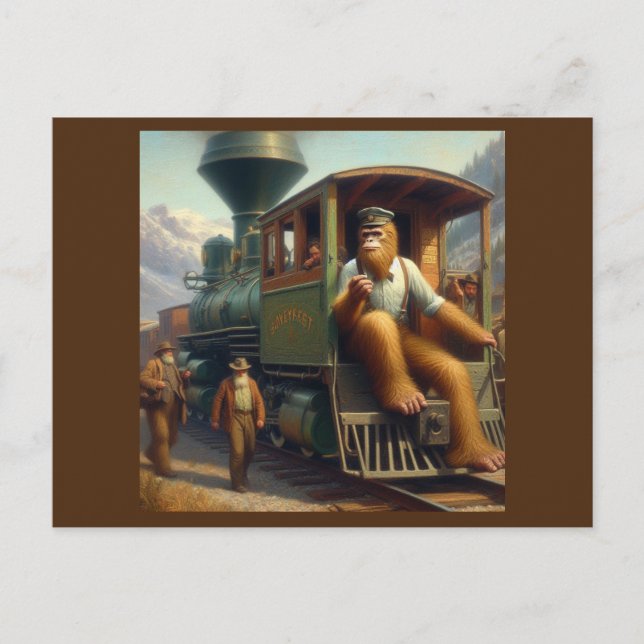 Bigfoot Tåg Ingenjör Vykort (Framsida)