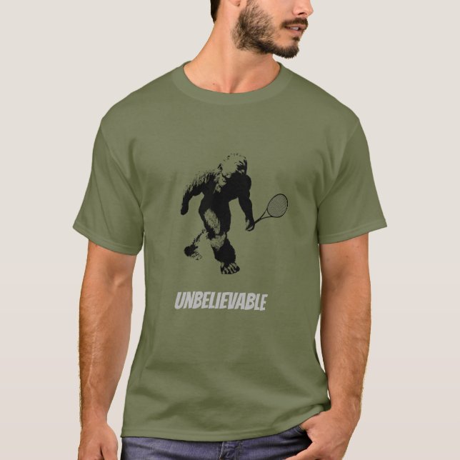 Bigfoot Tennis Player T Shirt (Framsida)