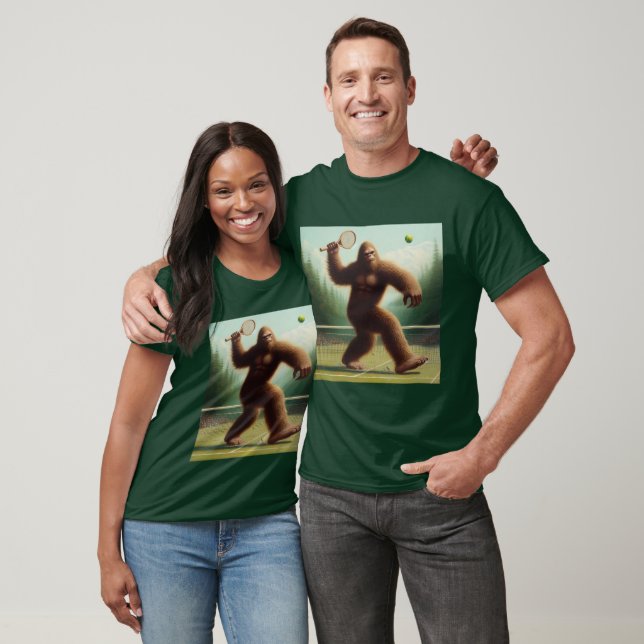 Bigfoot Tennis T Shirt (Unisex)