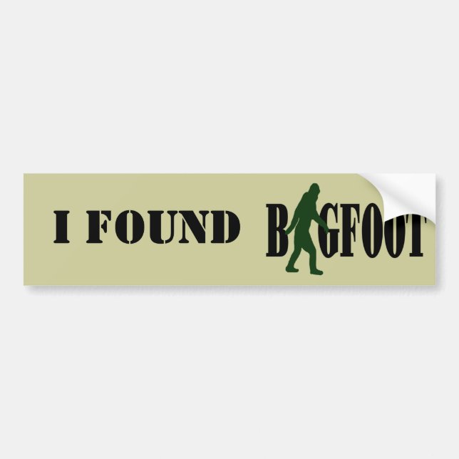 Bigfoot-text och grönt-batchgrafik bildekal (Framsidan)
