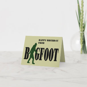 Bigfoot-text och grönt-batchgrafik kort