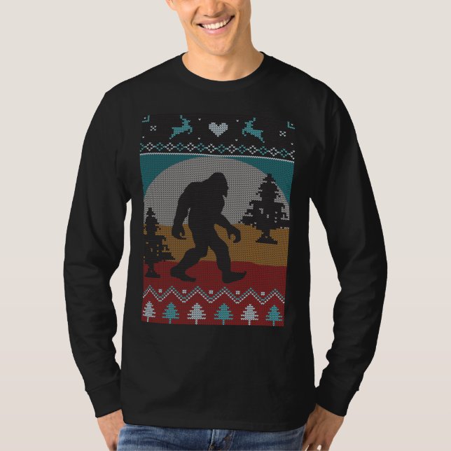 Bigfoot till jul t shirt (Framsida)