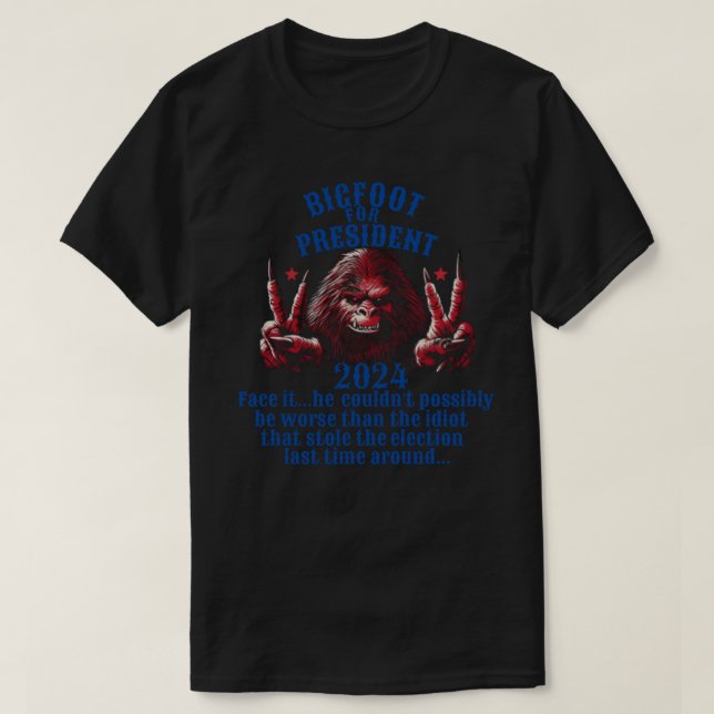 Bigfoot till president 2024 t shirt (Design framsida)