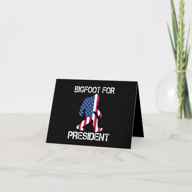 Bigfoot till president tack kort (Framsida)