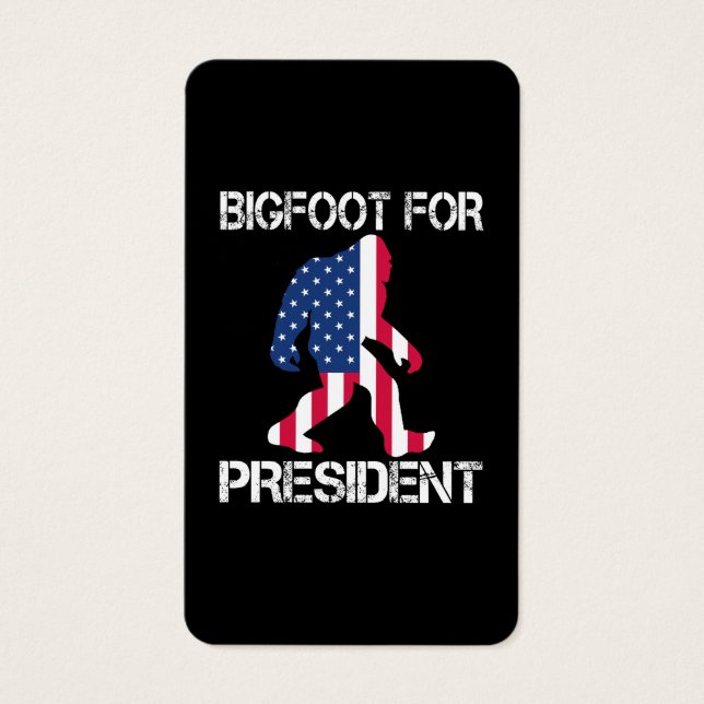Bigfoot till president visitkort (Framsidan)