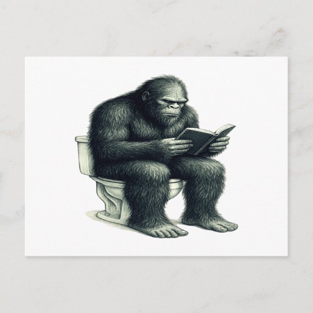 Bigfoot Toalett  Helg Vykort (Framsida)