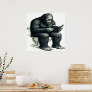 Bigfoot Toalett Poster