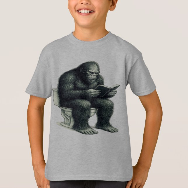 Bigfoot Toalett T Shirt (Framsida)