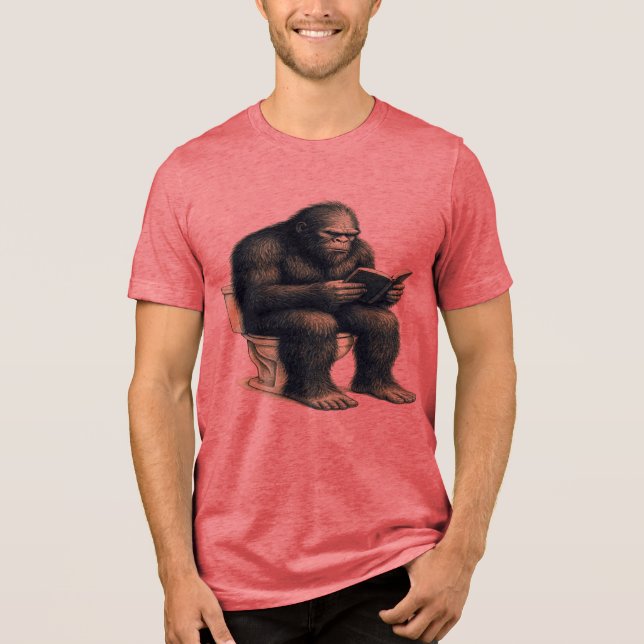Bigfoot Toalett T Shirt (Framsida)