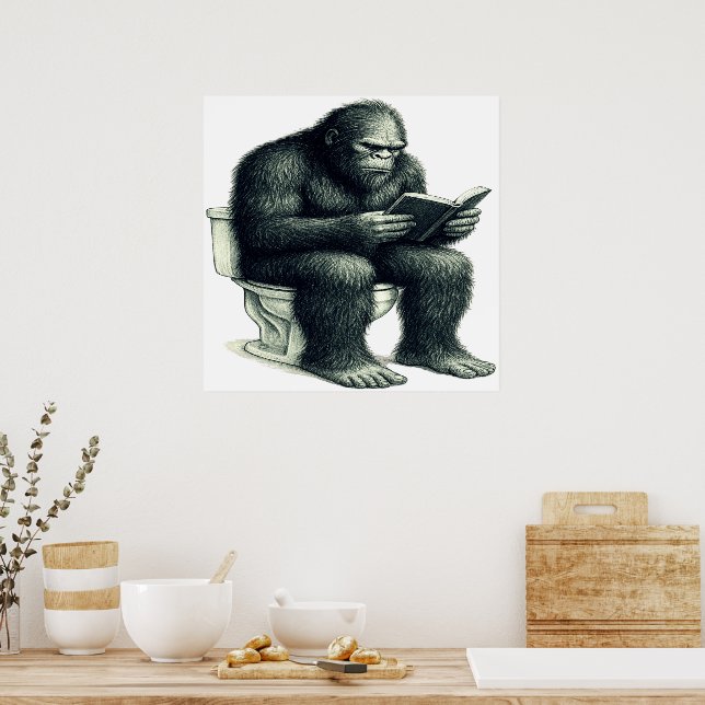Bigfoot Toilet Poster (Kök)