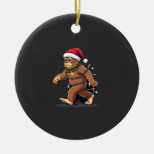 Bigfoot Tomte Julgransljus Xmas Pojkar Män Julgransprydnad Keramik