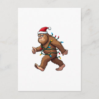 Bigfoot Tomte Julgransljus Xmas Pojkar Män  Vykort