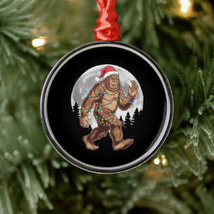 Bigfoot Tomte Julgransljus Xmas Sasquatch Julgransprydnad Metall