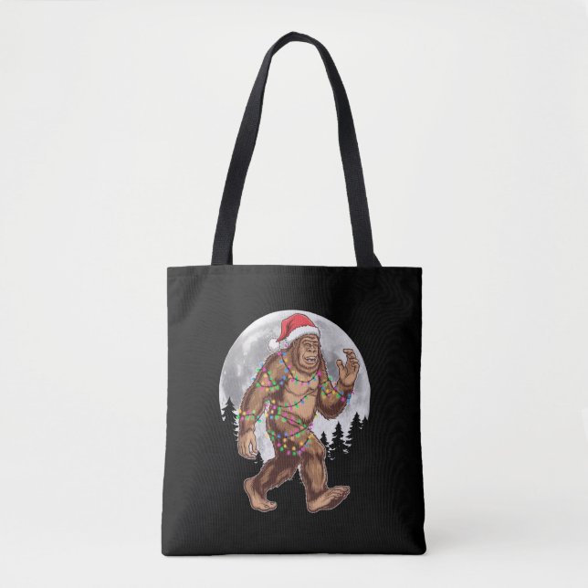 Bigfoot Tomte Julgransljus Xmas Sasquatch Tygkasse (Framsida)