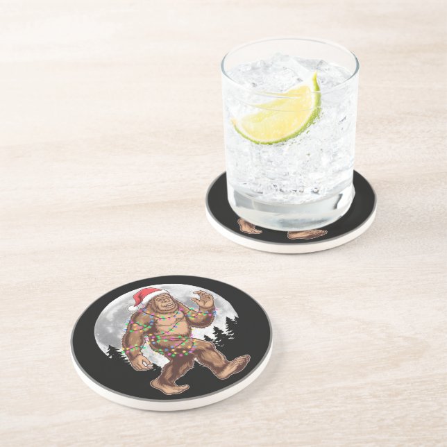 Bigfoot Tomte Julgransljus Xmas Sasquatch Underlägg (Sidan)