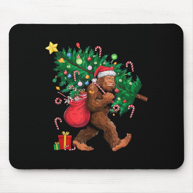 Bigfoot Tomte Underbaraste Julgransbelysning Musmatta (Framsidan)