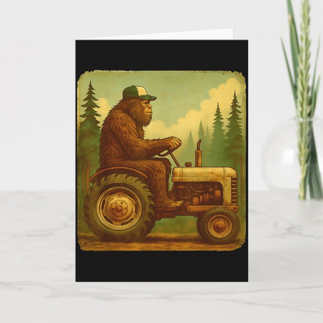 Bigfoot Tractor Farmer Design For Men Farming Farm Kort (Framsida)