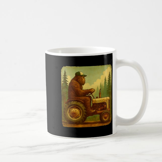 Bigfoot Traktor Bonde Design För Män Jordbruk Gård Kaffemugg (Höger)