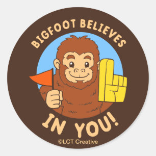 Bigfoot Tro in You Runt Klistermärke