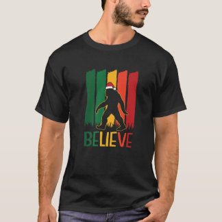 Bigfoot Tro jul-finny Retro X-Mas Pajama T Shirt