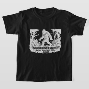 Bigfoot Tro På Dig Själv Pojkar Flickor Sasquatch T Shirt